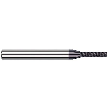 Harvey Tool 1mm Cutter dia. x 0.1mm Radius x 5mm Carbide Corner Radius Finisher for Exotic Alloys, 6 Flutes 748522-C6
